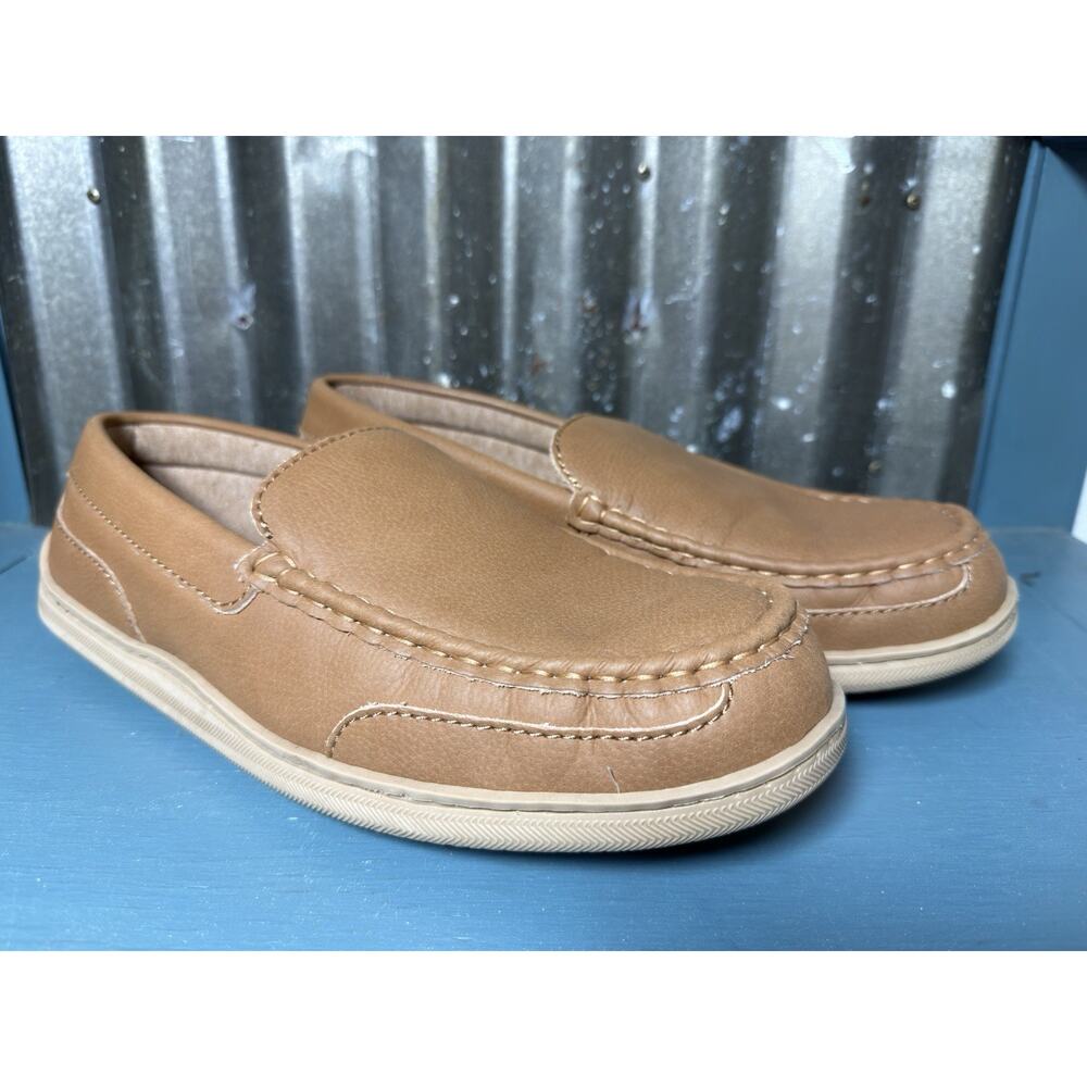 My Slippers My Pillow Mens Size 11 Brown Leather Moccasin Slip On Comfort Shoes